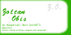 zoltan obis business card